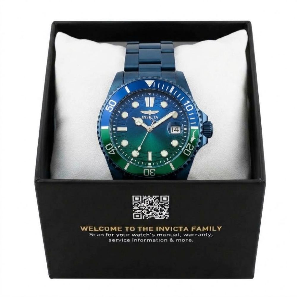 Invicta Pro Diver Kromatyk 50966 Reloj Para Caballeros Esfera Azul Verde 43mm