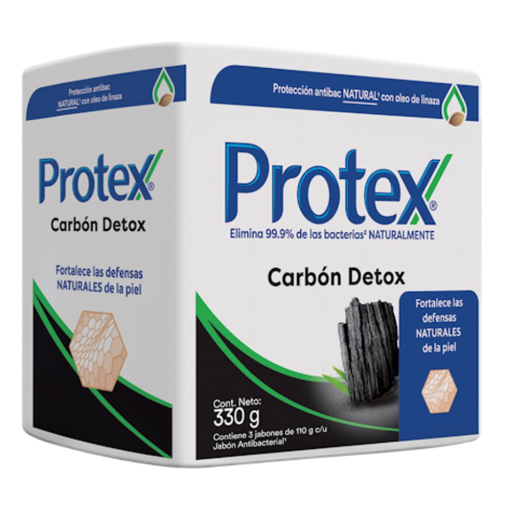 Protex Jabón En Barra Charcoal Detox 3x110gr