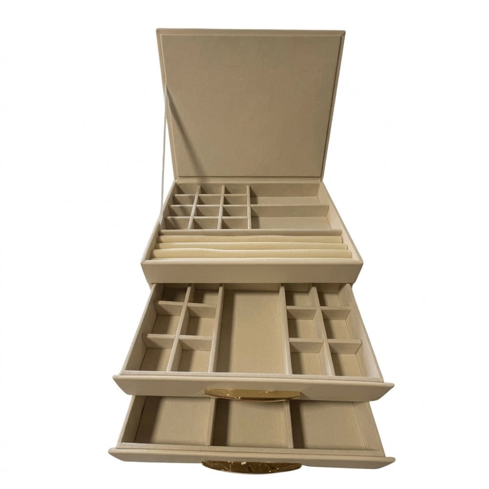 Joyero Jewelry Organizer Box Cream