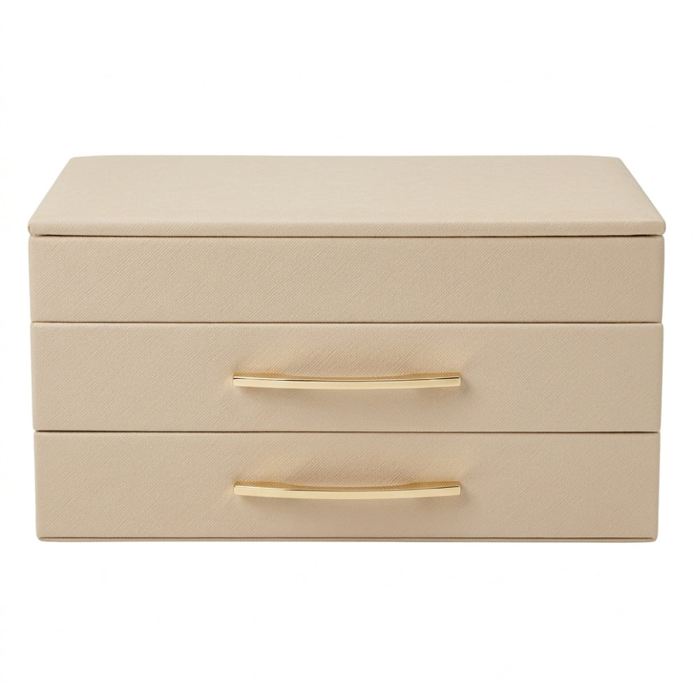 Joyero Jewelry Organizer Box Cream