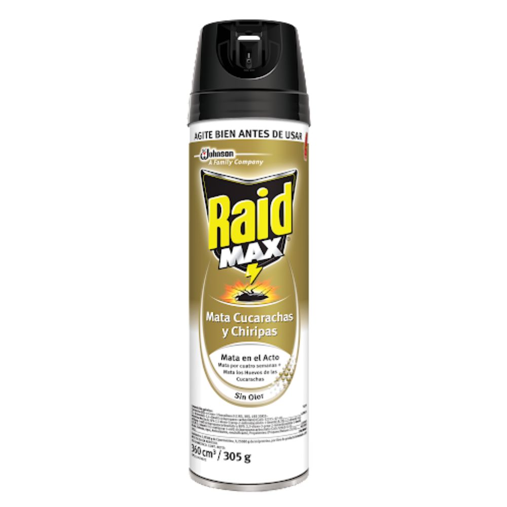Raid Max Mata Cucaracha y Chiripas 360cc Insecticida