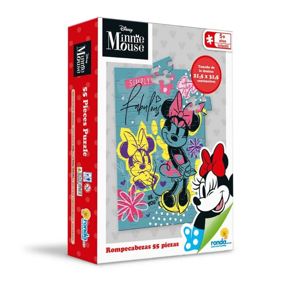 Ronda Rompecabezas Disney Junior Minnie Mouse 5+ 55Pzs