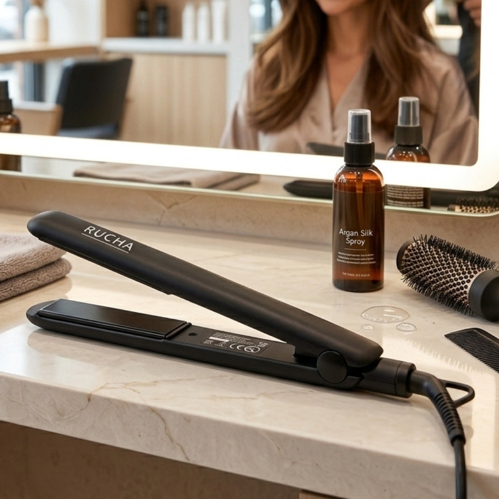 Rucha Plancha para Cabello Titanium Onix