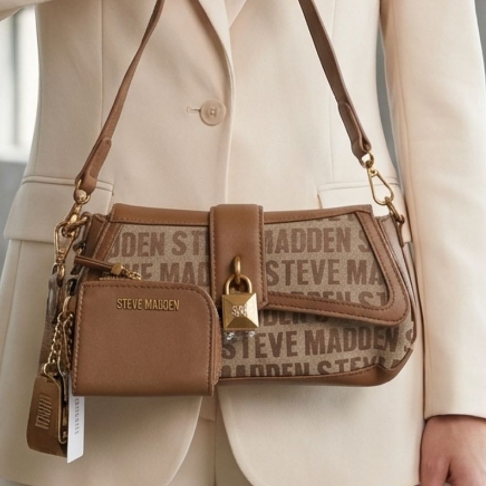Steve Madden Cartera Laney Crossbody Cream Brown