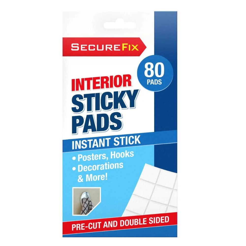 Secure Fix Clear Interior Sticky Pads Almohadillas Adhesivas Doble Cara 80Und