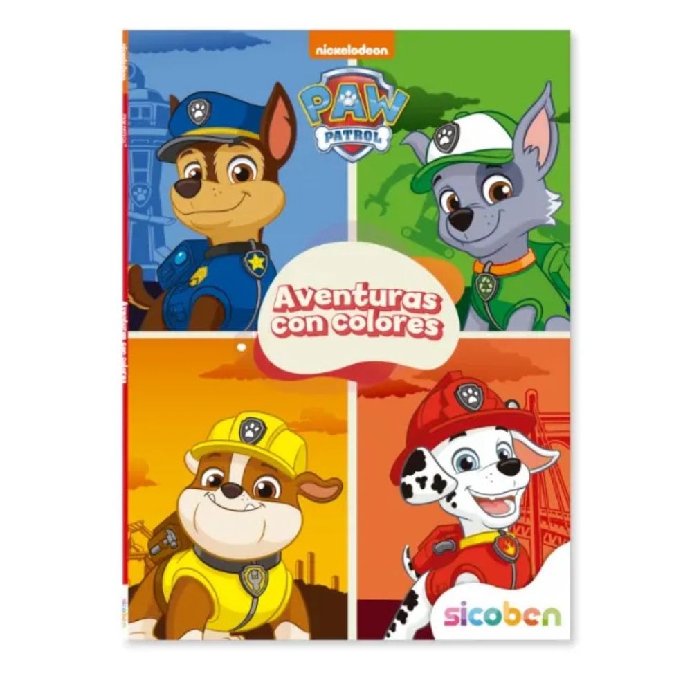 Sicoben Aventura Con Colores Libro Infantil Para Niños Paw Patrol