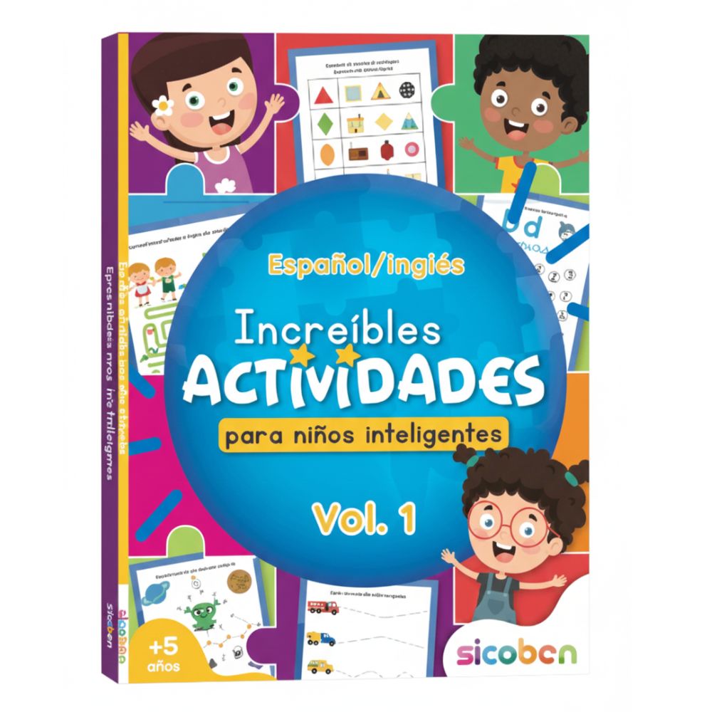 Increíbles Actividades Para Niños Inteligentes Vol 1 Español/Inglés 5+