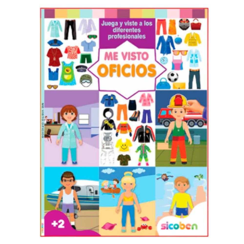 Me Visto Libro De Actividades Infantiles "Oficios" 2+