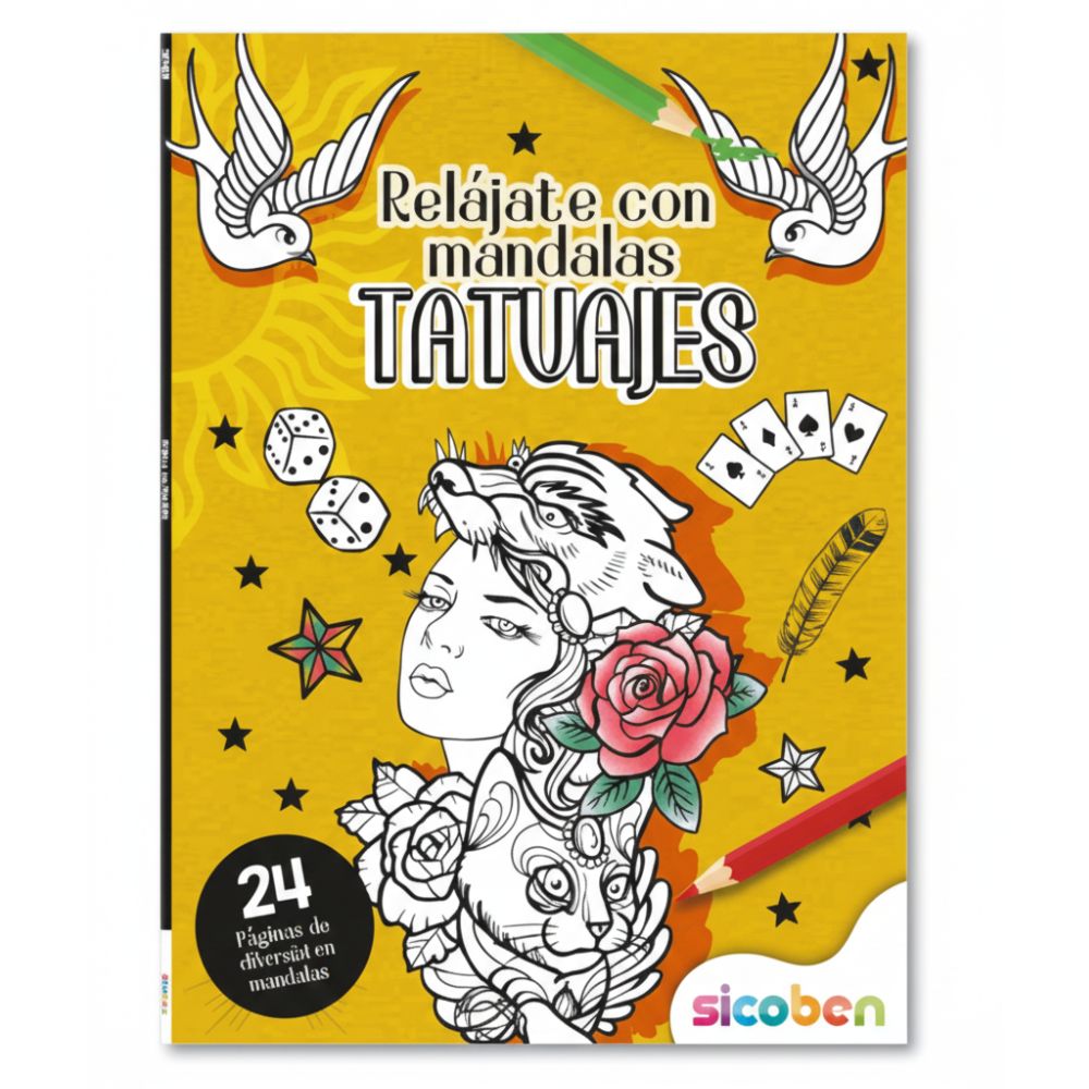 Relájate Con Mandalas De Tatuajes 24pag