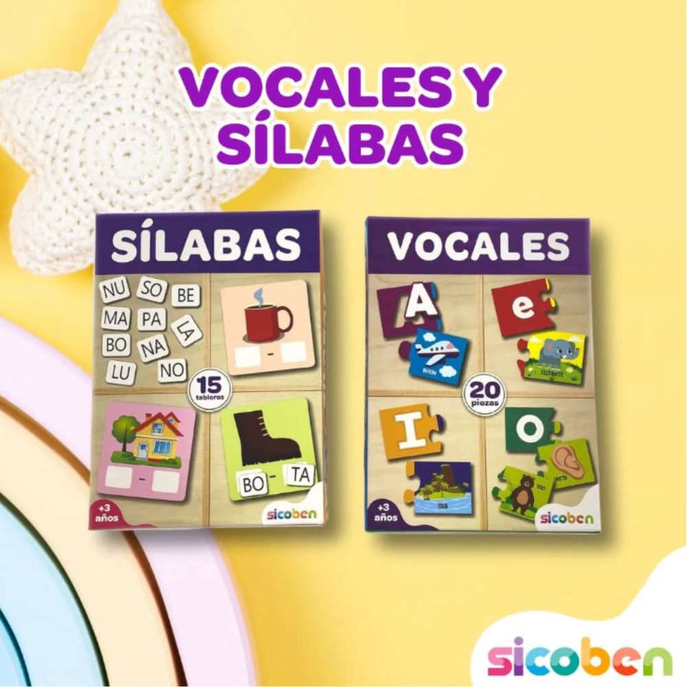 Vocales Sicoben 20 Piezas 3+