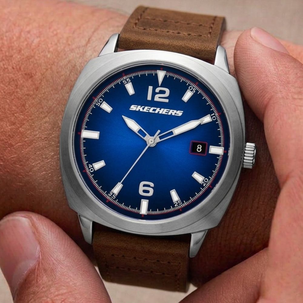 Skechers Reloj Para Caballeros Hewes Three-Hand Date Brown