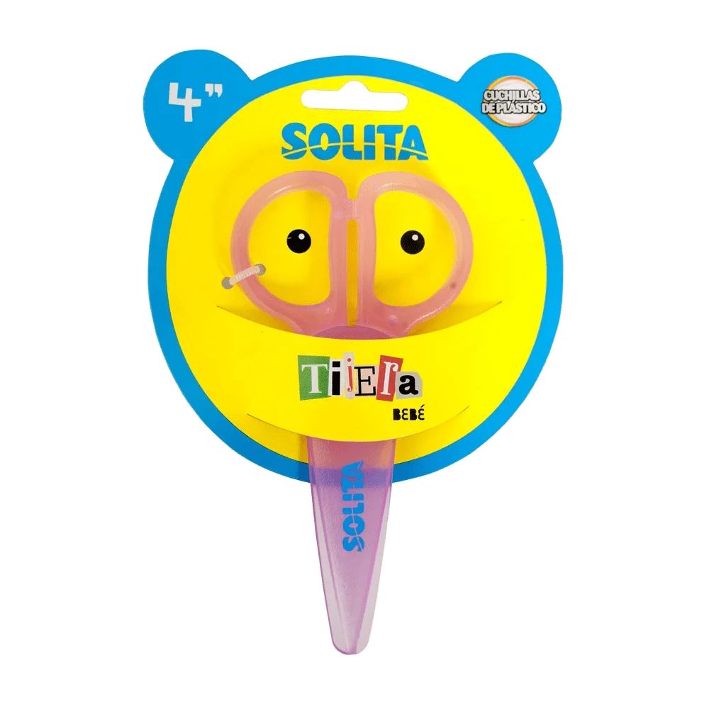 Solita Tijera Bebé 4" Color Rosado