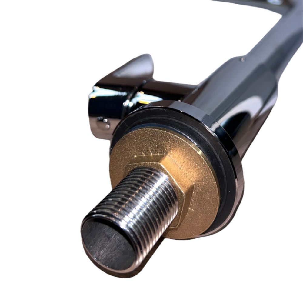 Solvex Smart Llave Cromada Individual De Acero Inoxidable Para fregadero Cuello Cuadrado