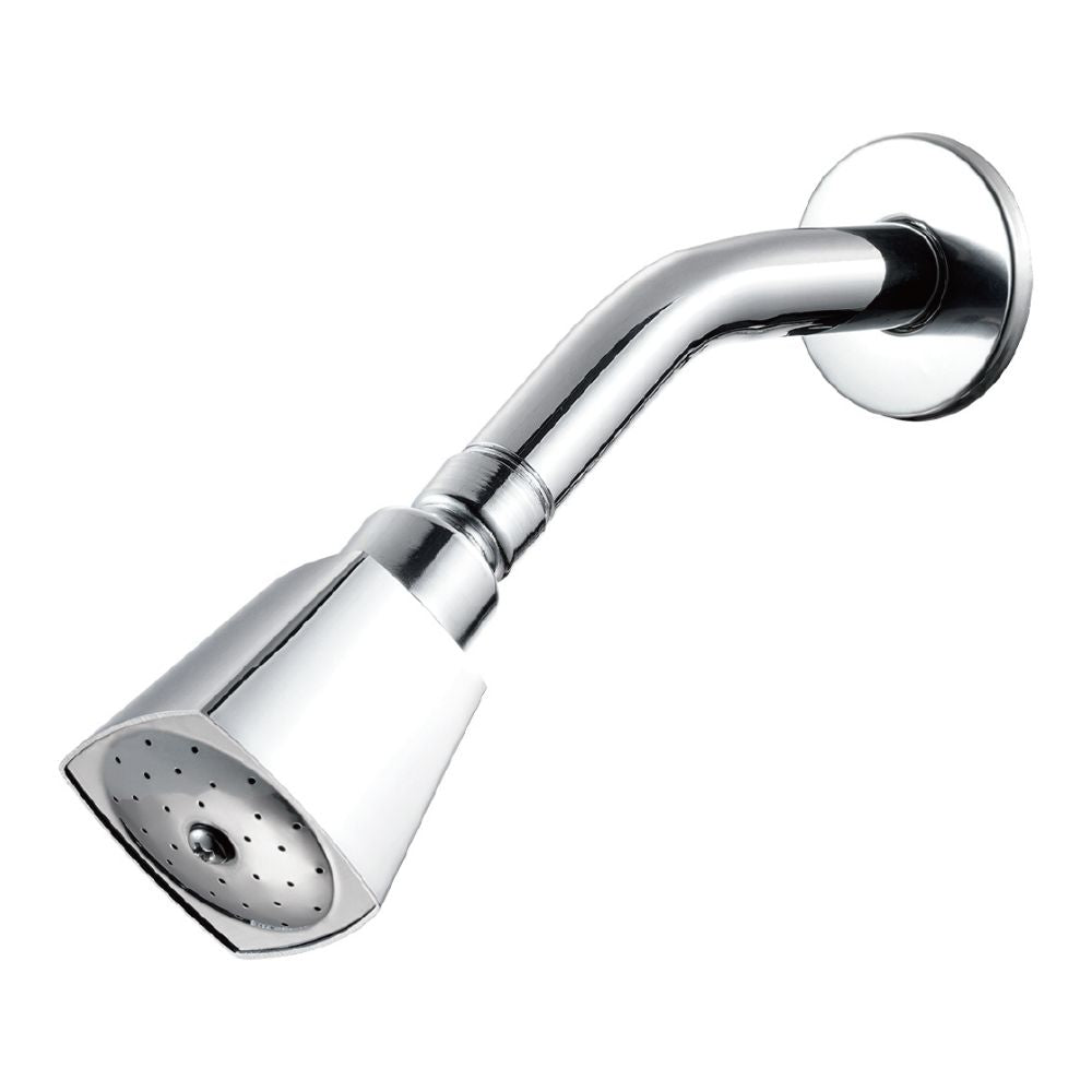 Solvex Smart Juego De Ducha Cromada De Zinc Cabezal Cuadrado 2" Brazo de metal 16 Cm