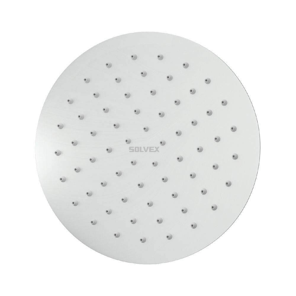 Solvex Regadera Cromada De Acero Inoxidable Redonda 8"(No incluye brazo ni roseta)