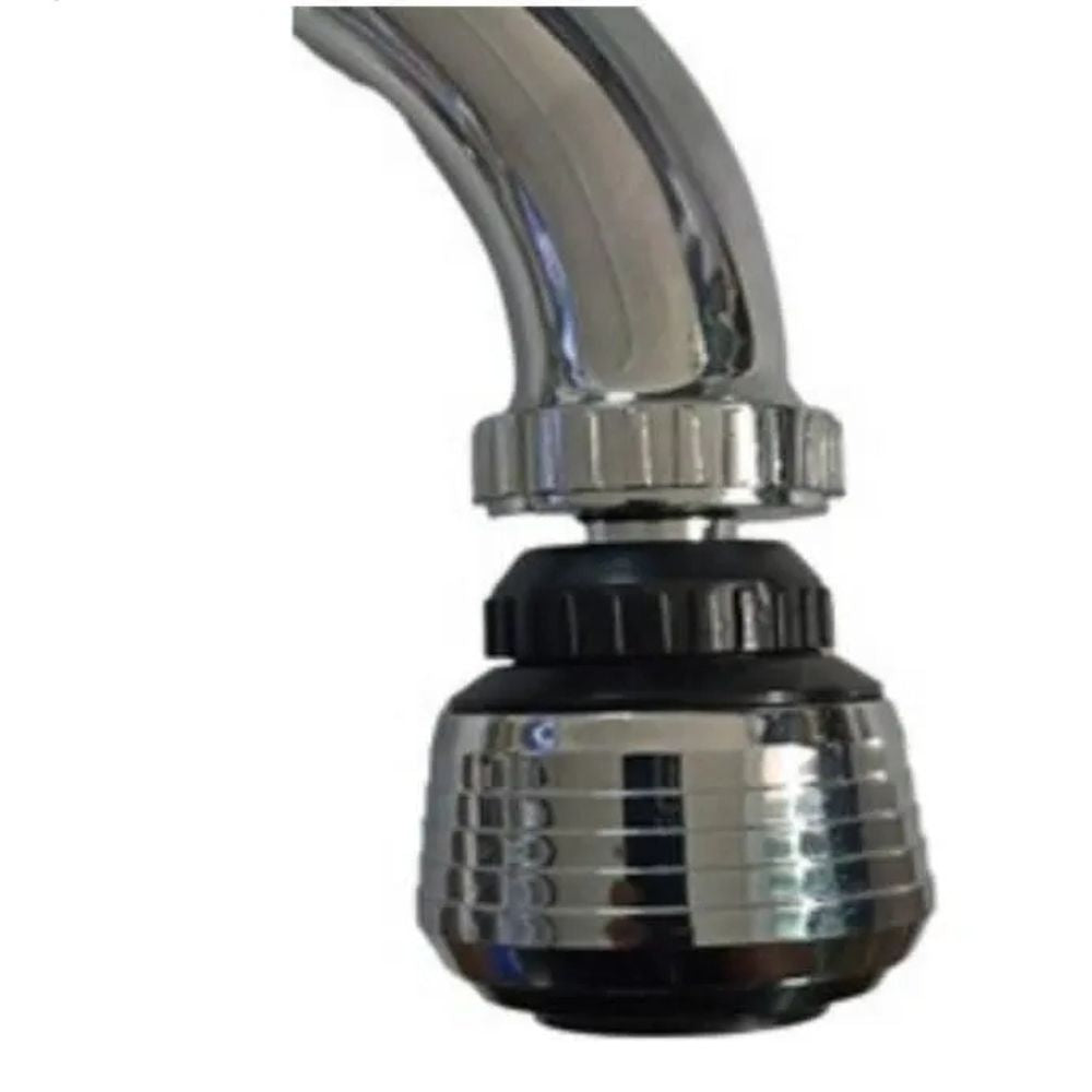 Solvex Smart Grifo Cromado Para Fregadero De Zinc De 8" Cuello Alto Giratorio 360° Manijas Ergonómicas Giro Completo De Plástico