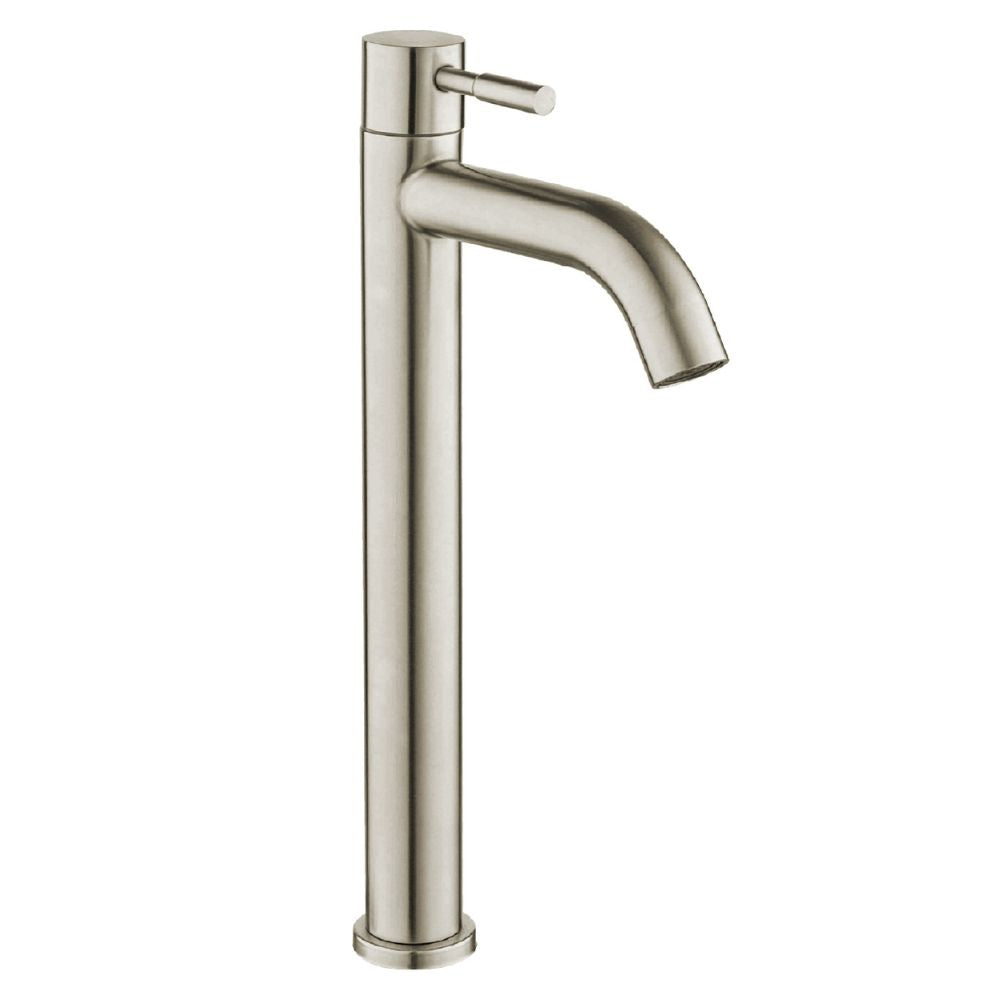 Solvex Basic Llave Satinada Individual De Acero Inoxidable Para Lavamanos Mango Tipo Palanca 27cm