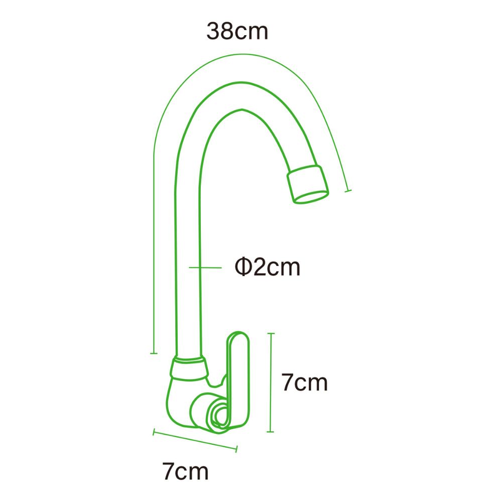 Solvex Smart Llave Cromada Individual Para Lavamanos De Pared Cuello Cisne Alto
