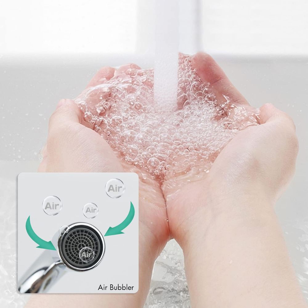 Solvex Smart Grifo Cromado Para Lavamanos De Latón De 4" Manijas De Zinc De 1/4 De Vuelta