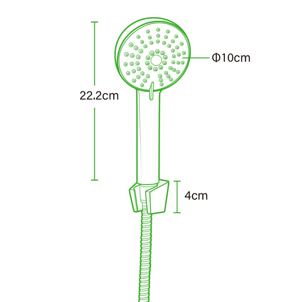 Solvex Smart Ducha Teléfono Cromada Con Soporte Ajustable De 4" 3 Funciones Manguera De 1,5m