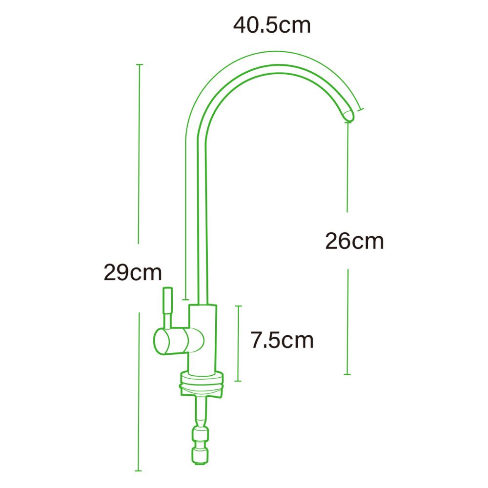 Solvex Smart Grifo Satinado Para Filtro De Agua De Cocina 1/4"x1/4" y Adaptador De 1/4"x1/2"