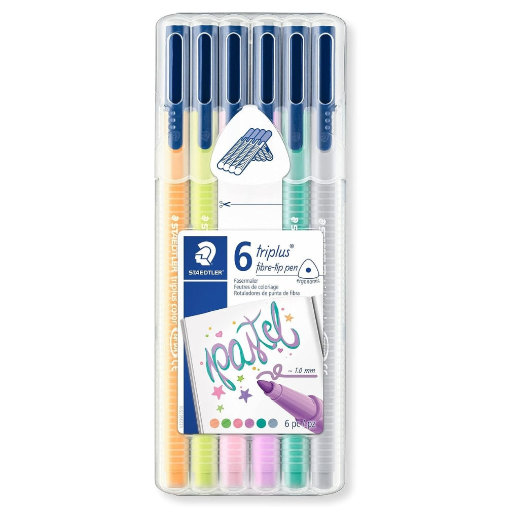 Staedtler Resaltadores De Punta De Fibra 1.0mm Colores Pastel 6Und