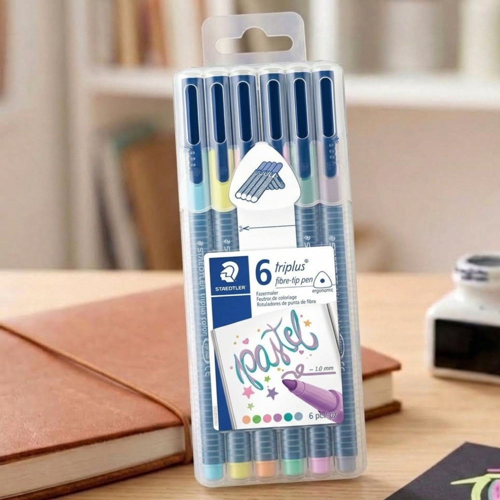 Staedtler Resaltadores De Punta De Fibra 1.0mm Colores Pastel 6Und