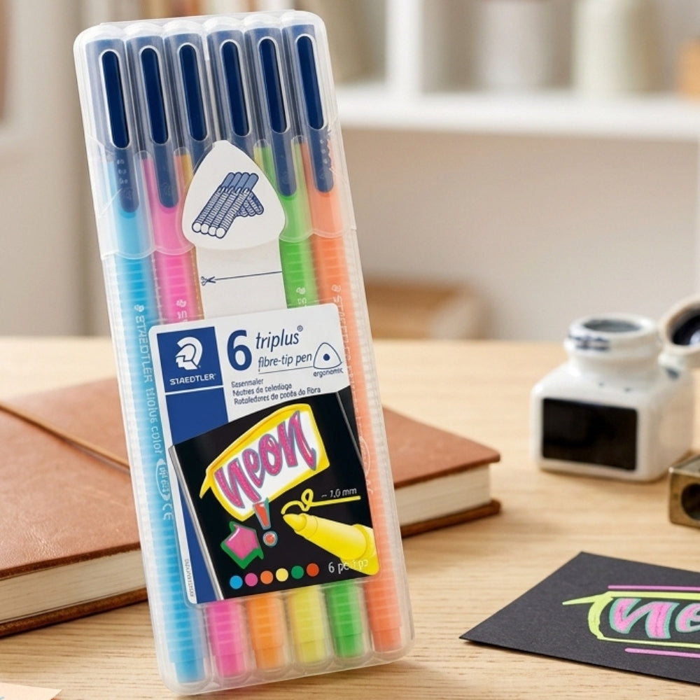 Staedtler Resaltadores De Punta De Fibra 1.0mm Colores Neón 6Und