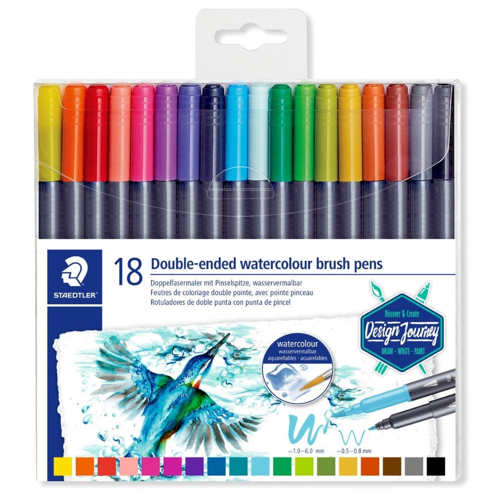 Staedtler Resaltadores De Doble Punta De Pincel 18Und