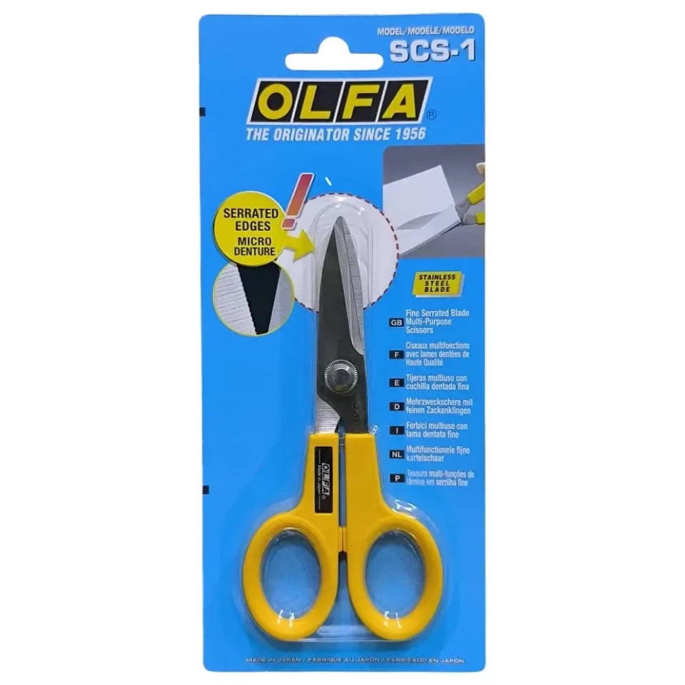Olfa Tijera Resistente Pequeña Multiusos Amarilla 140.4mm