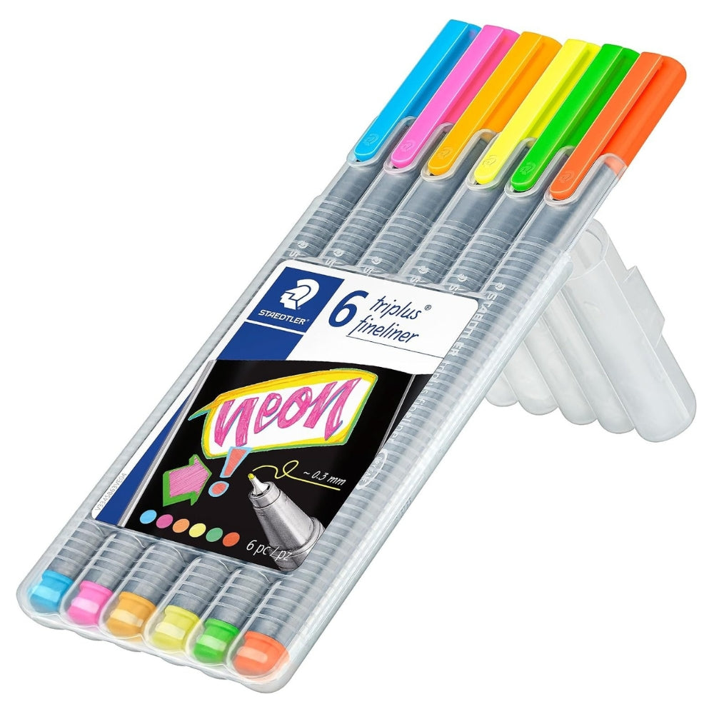 Staedtler Resaltadores De Punta Fina 0.3mm Colores Neón 6Und