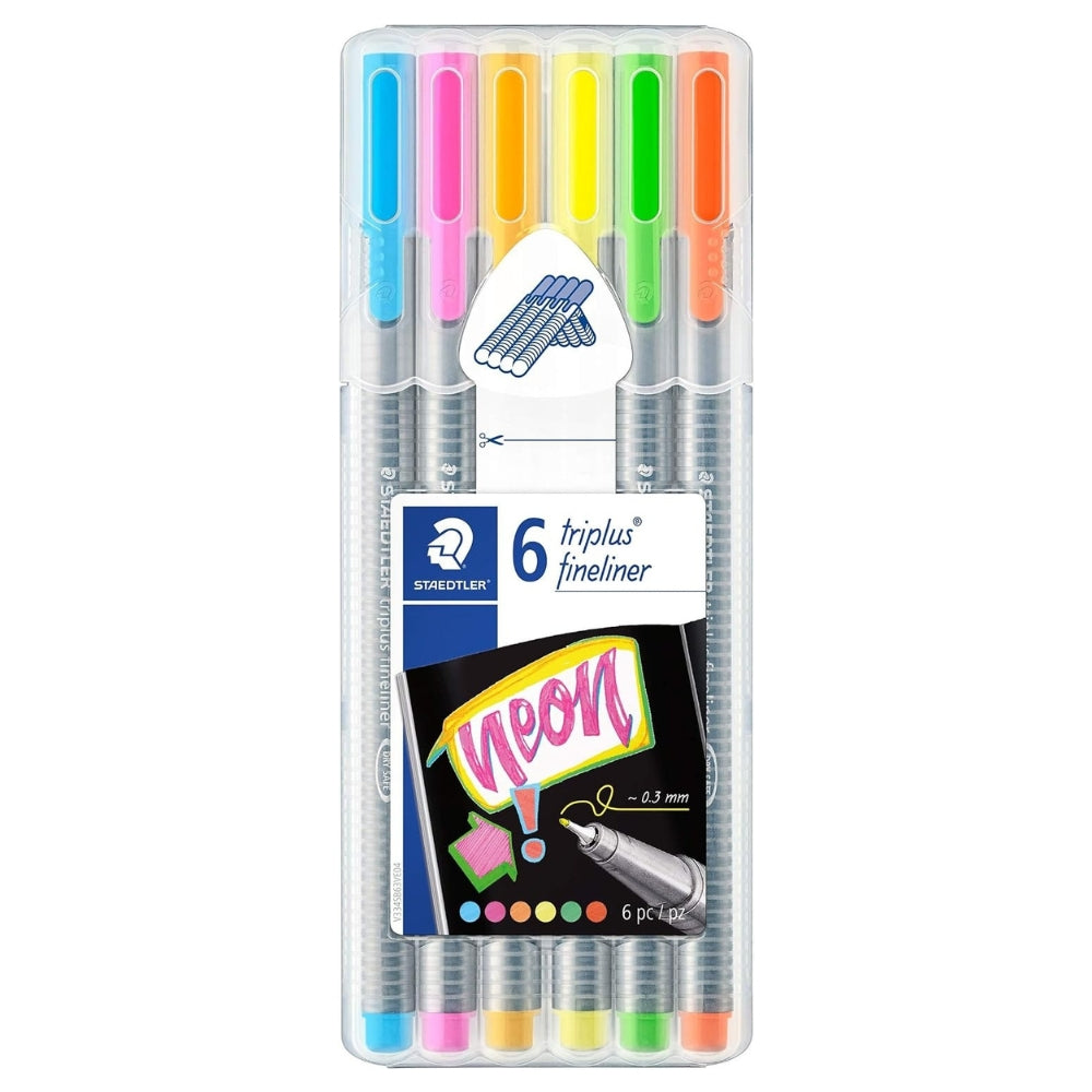 Staedtler Resaltadores De Punta Fina 0.3mm Colores Neón 6Und