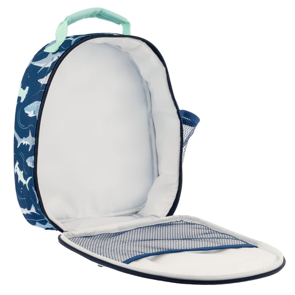 Stephen Joseph Lonchera All Over Print Navy Shark