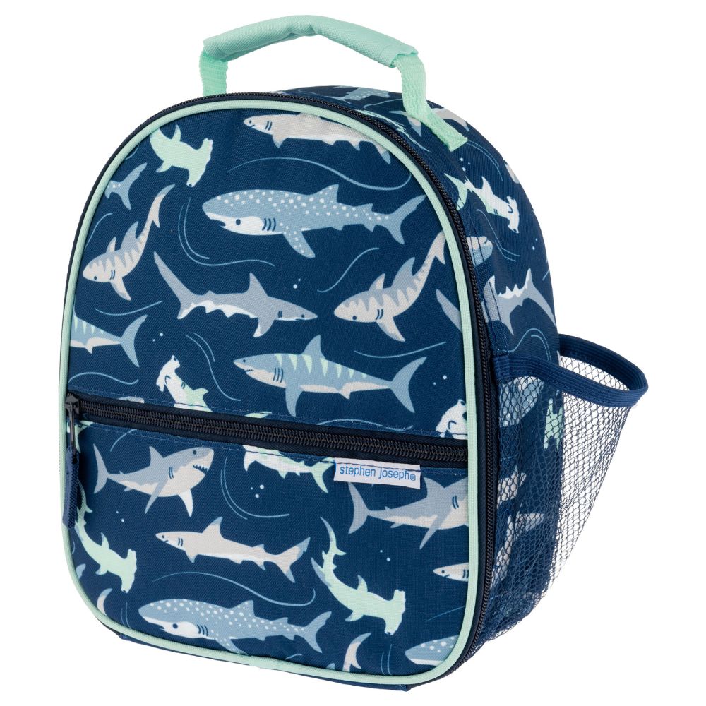 Stephen Joseph Lonchera All Over Print Navy Shark