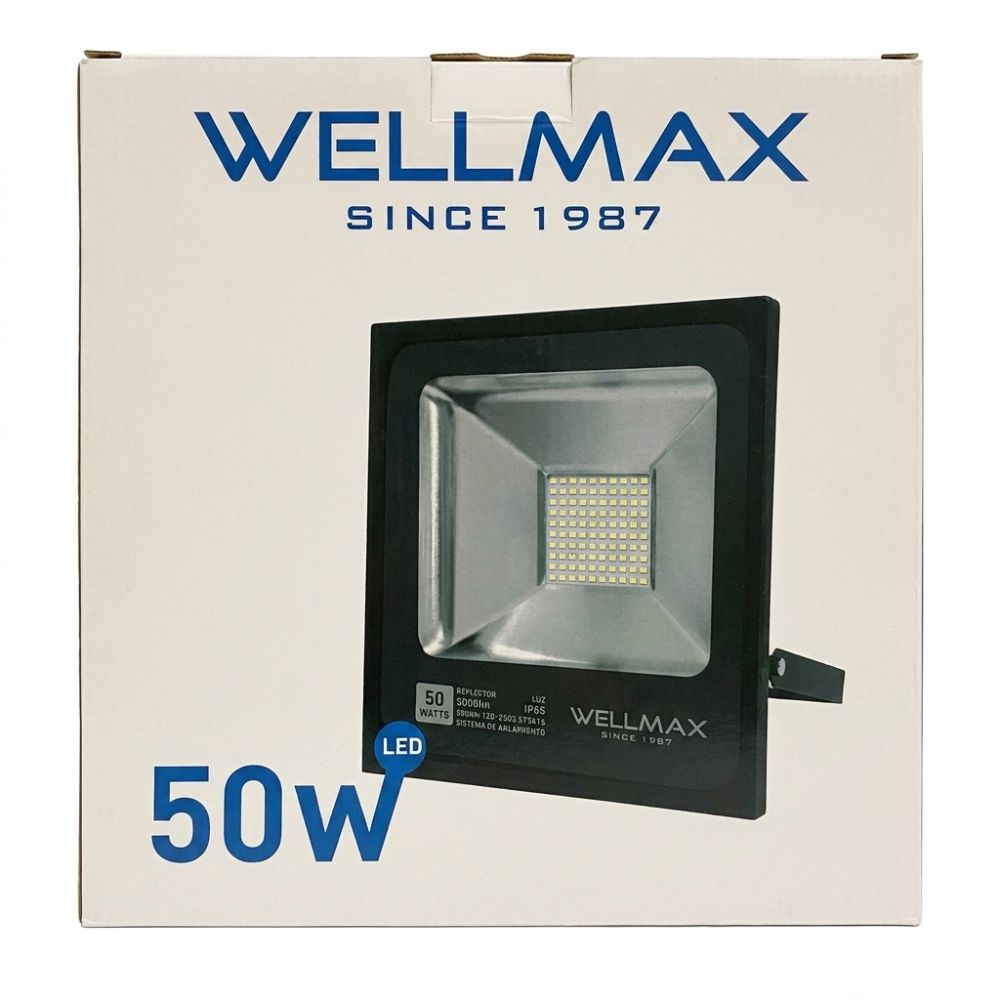 Reflector Led Luz Fría 50W Wellmax