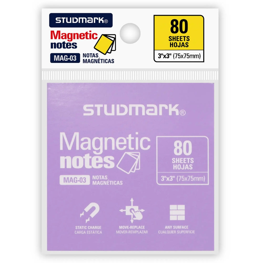 Studmark Notas Magnéticas 3"x3" 80 Hojas  2 Opciones