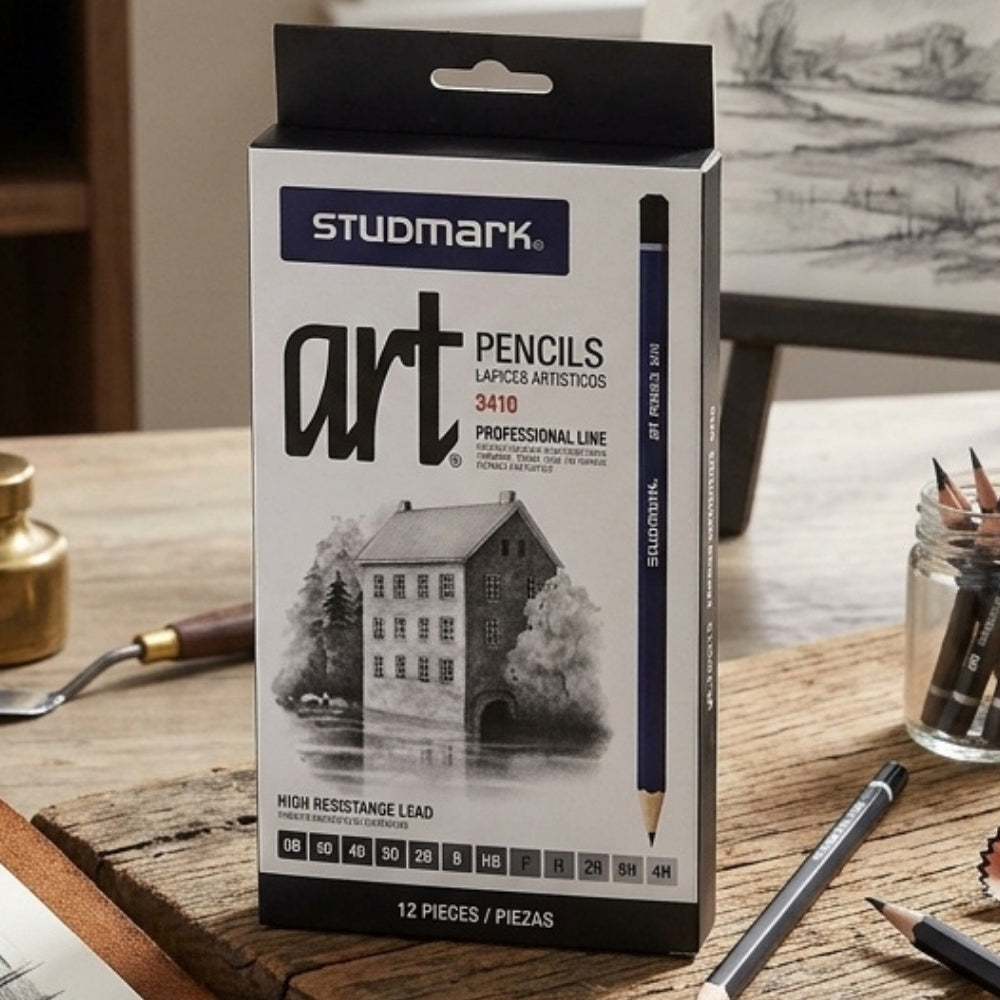 Studmark Caja Lápiz Artistico Graduado 12 Grados Surtidos 12 Und