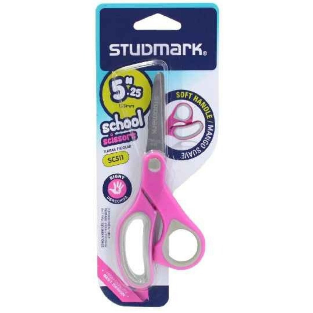 Studmark Tijera Escolar Mango Suave 5.25" 13.5cm Colores Varios