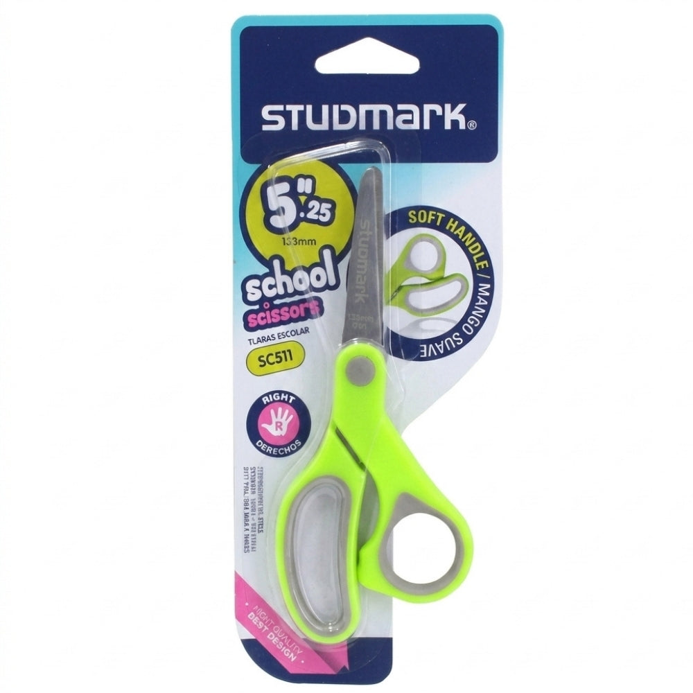 Studmark Tijera Escolar Mango Suave 5.25" 13.5cm Colores Varios