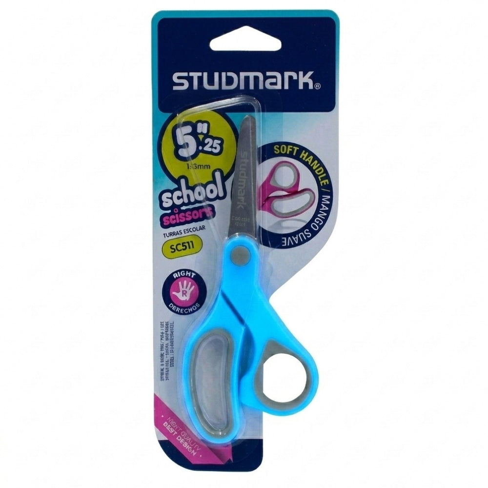 Studmark Tijera Escolar Mango Suave 5.25" 13.5cm Colores Varios