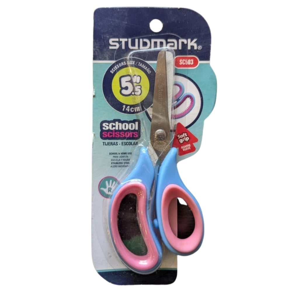Studmark Tijera Escolar Mango Suave 5.5" 14cm Colores Varios