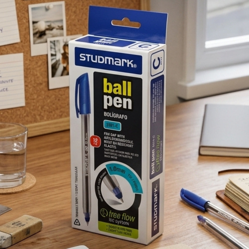 Studmark Bolígrafo Punta 1.00mm C-Blue 12Und