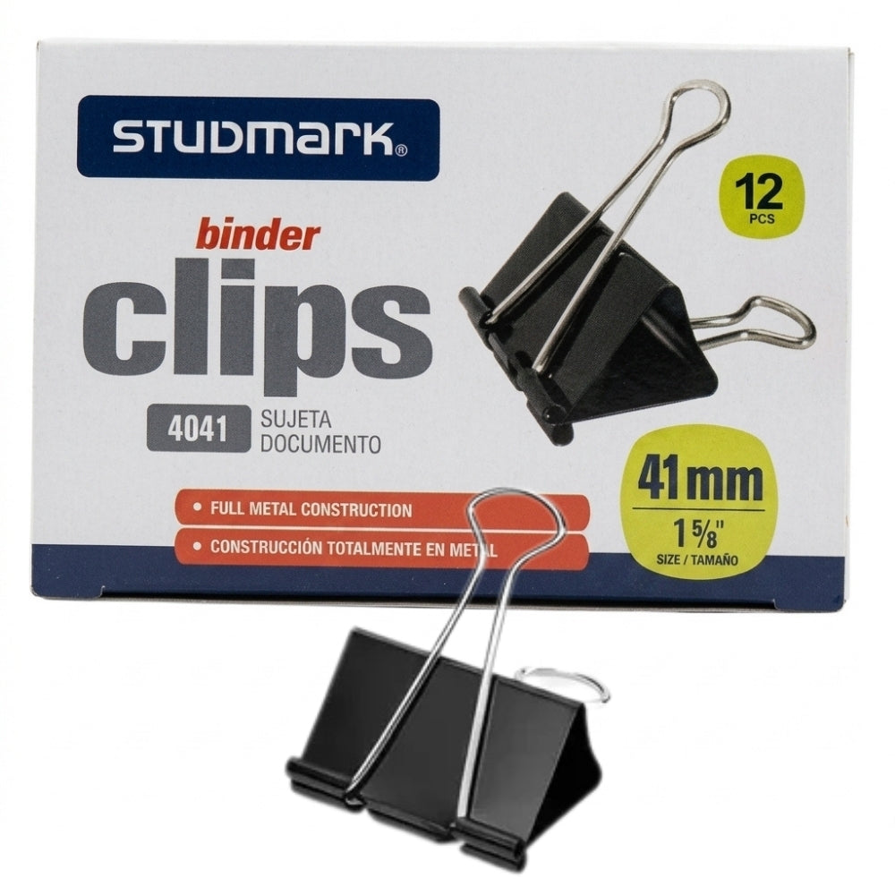 Studmark Clip Binder 41mm 1-5/8" 12Und