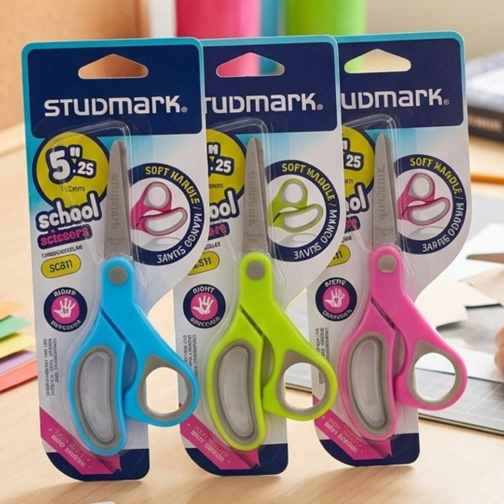 Studmark Tijera Escolar Mango Suave 5.25" 13.5cm Colores Varios