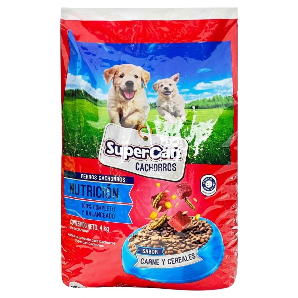 Super Can Cachorro sabor a Carne con vitaminas y minerales 4 kg