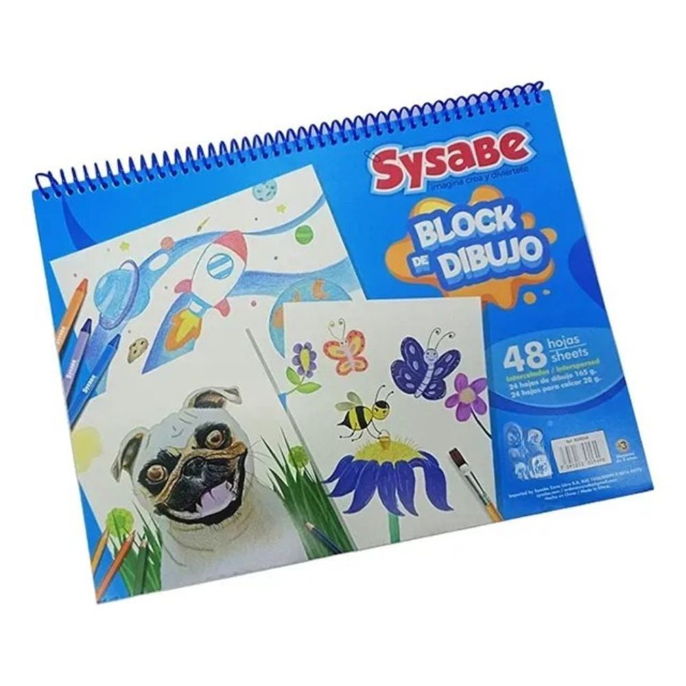 Sysabe Block De Dibujo Con Espiral 48 Hojas