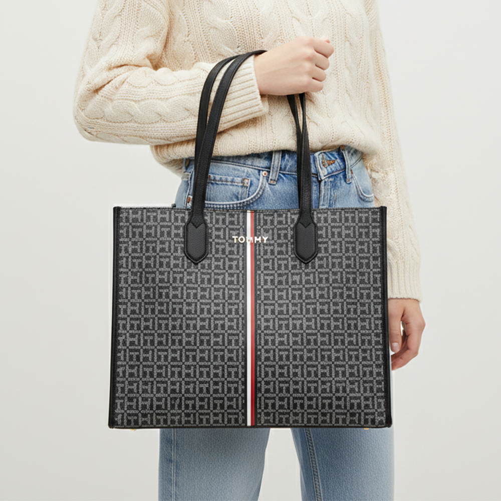 Tommy Hilfiger Cartera Tote Monogram Black