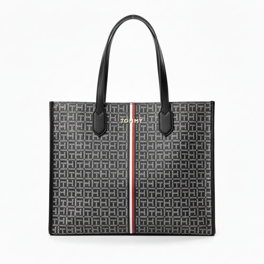 Tommy Hilfiger Cartera Tote Monogram Black