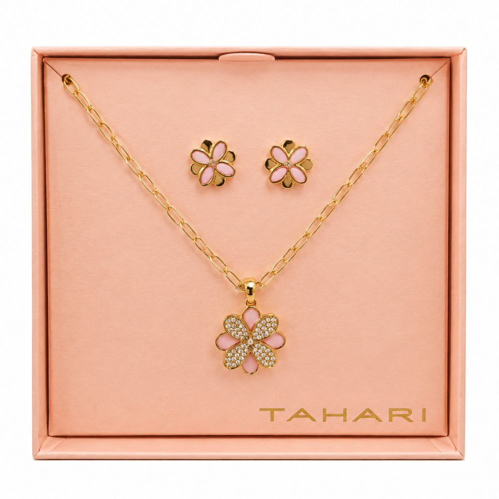 Tahari Set de Accesorios Pink Petals of Charm