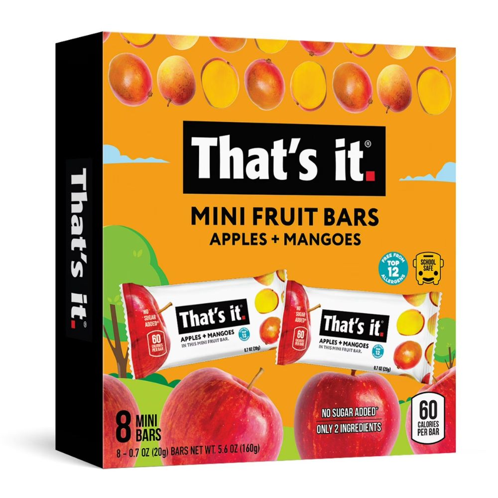 That´s it Mini Fruit Bars Apples + Mangoes 8 Und 160g